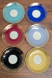 Vintage Kop en Schotels 6 stuks - J.G. van der Mark & Zonen