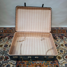 Vintage Blauwe Koffer 75 cm