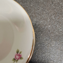 Vintage Gebakset - Taart - CoPo - Roos - Bord met 10 Kleinere bordjes