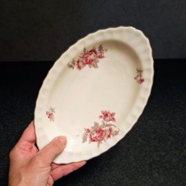Vintage Serveerschaaltje roze Bloemen - MOSA