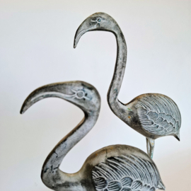 Set van 2 Flamingo's van metaal - Decoratief
