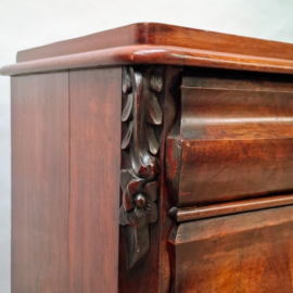 Antieke Biedermeier Commode van Mahoniehout