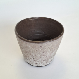 Bloempot - Bruin / Beige - Ø 14 x H 11 cm