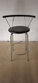 Barkruk Zwart met Chroom