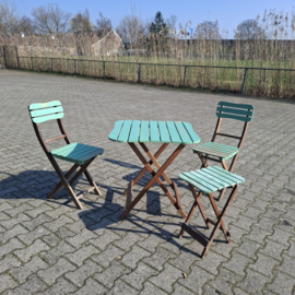 Inklapbaar Houten Bistroset - Tuinsetje