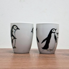 2 Beker / Mok Pinguins – White Basics
