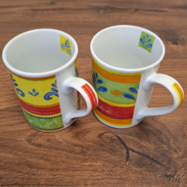 Mokken - 2 x Vrolijk gekleurde mok