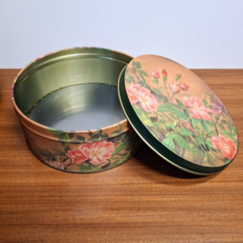 Vintage Rond Blik - Bloemen