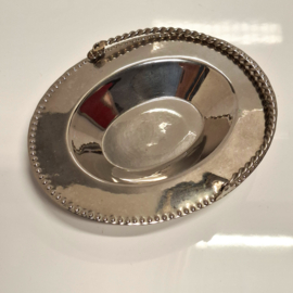 Verzilverd Ovaal Hengsel Schaaltje - Bonbons / Snoepjes