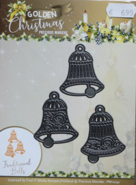 Cutting Die - Snijmal - Golden Christmas - Precious Marieke - Traditional Bells