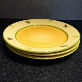 3x Ontbijtbord Ø 20,5 cm - Zeller Keramik - Bijen