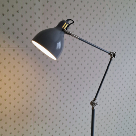 Vloerlamp Grijs Metaal met Dimmer