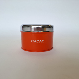 Emaille Cacao Blik - Oranje
