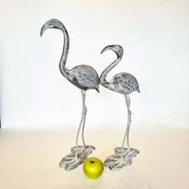 Set van 2 Flamingo's van metaal - Decoratief