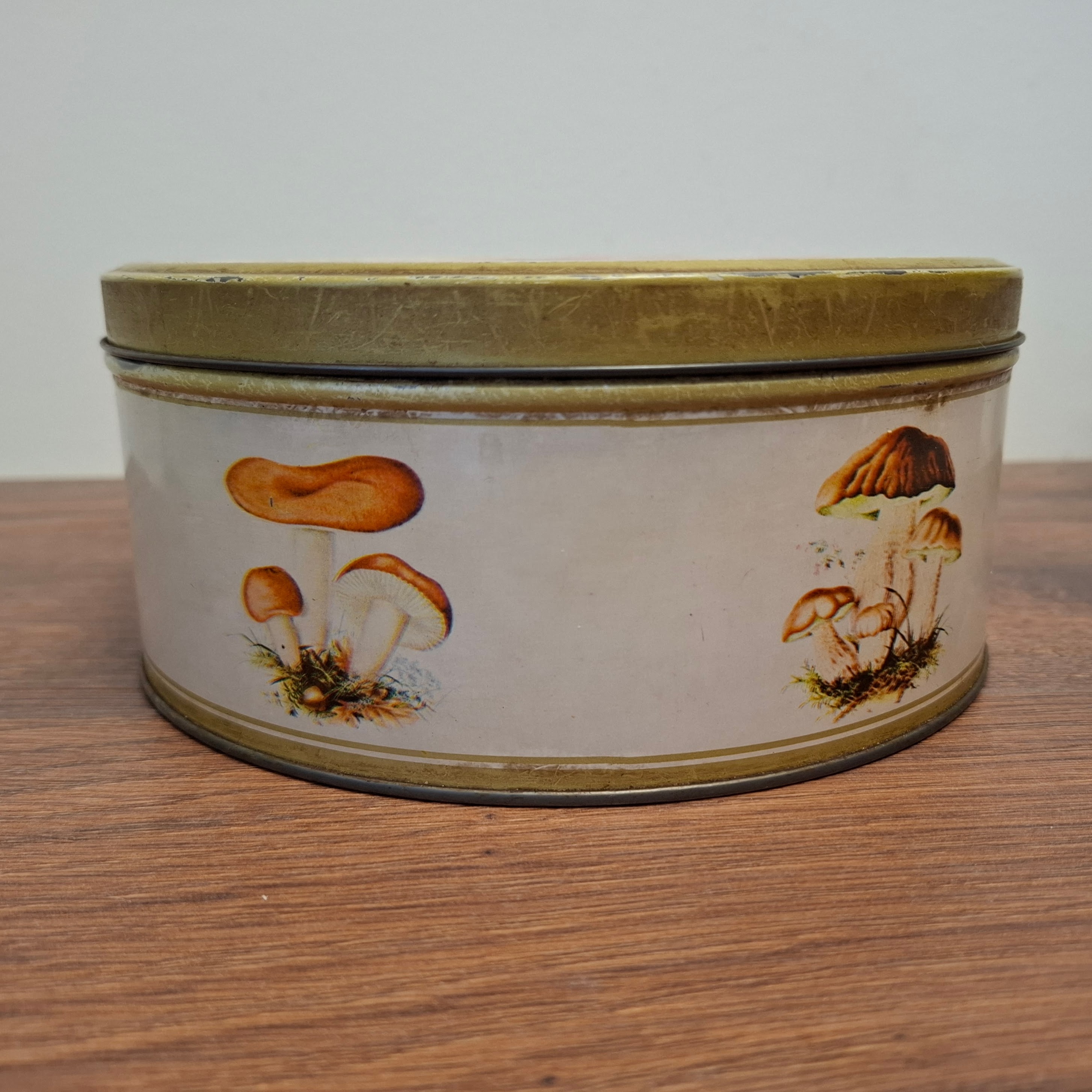 Ronde koektrommel - Herfst / Paddestoelen - Blik