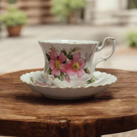 Royal Albert Prairie Rose Heren Kop en Schotel