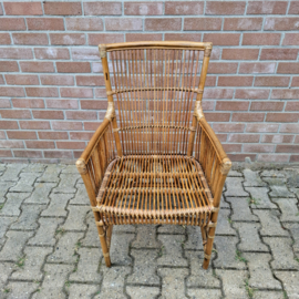 Set van 4 rotan fauteuils met kussens - Eetkamerstoelen I Stoelen