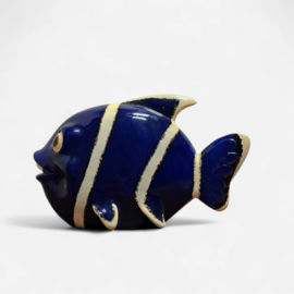 Vis Spaarpot Blauw / Wit