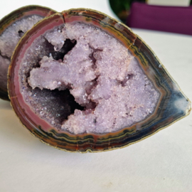 Amethist Geode - Steen - Paar  - Mineraal - Edelsteen