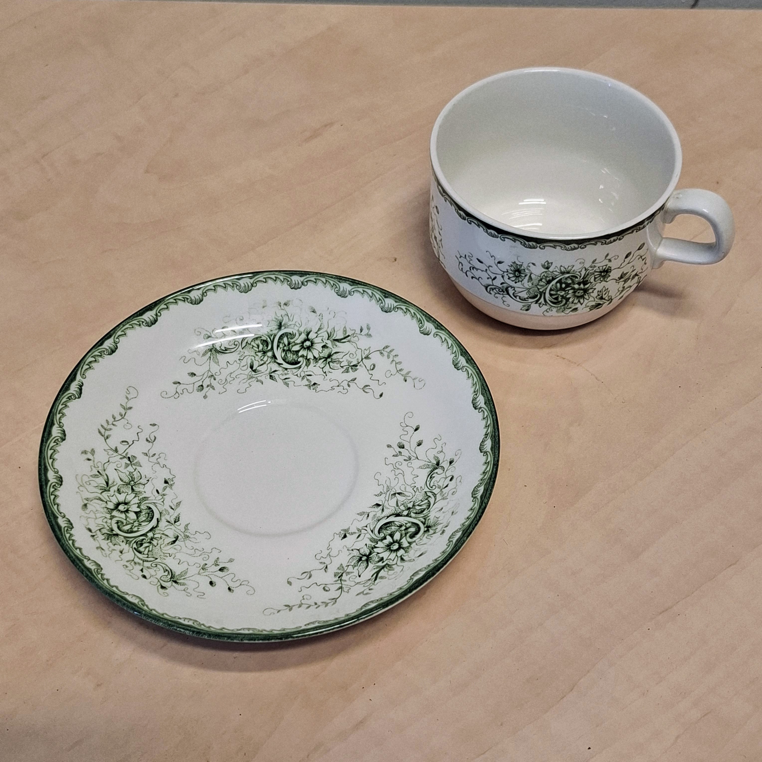 Rörstrand Grön Anna Serie - Zweden - Kop en Schotel