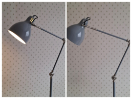 Vloerlamp Grijs Metaal met Dimmer