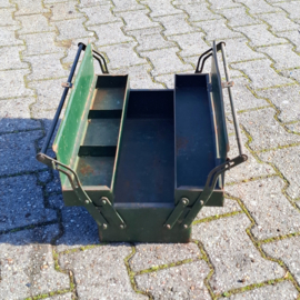 Vintage Industriële Gereeedschapskist Donkergroen