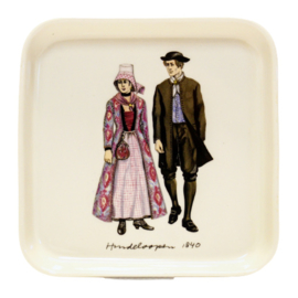 Gebaksbord - Villeroy & Boch  Burgherdragt - Hindeloopen 1840 - Blauw Logo
