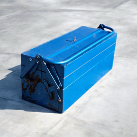 Vintage Industriële Gereeedschapskist Blauw - Foreign