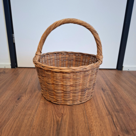 Rieten Mand - Hengselmand - Boodschappenmand - Traktatie