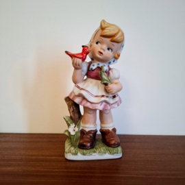 Vintage Beeldjes Meisje en Jongetje - Set