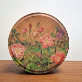 Vintage Rond Blik - Bloemen