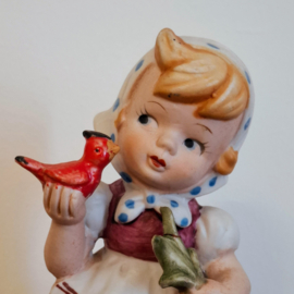 Vintage Beeldjes Meisje en Jongetje - Set