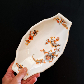 Vintage Schaaltje - Oranje Bloemen