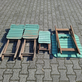 Inklapbaar Houten Bistroset - Tuinsetje