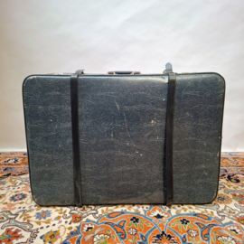 Vintage Blauwe Koffer 75 cm