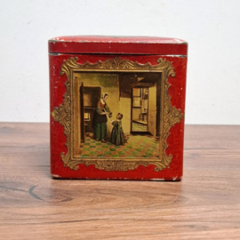 Vintage Rood Kubus Blik Vierkant – Portret
