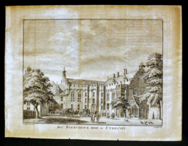 Hendrik Spilman - Het Bisschops Hof, te Utrecht - Kopergravure - ca. 1750