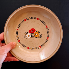 Vintage Winterling Kom / Schaal  Ø 19,5 cm - Bloemen en Hartjes