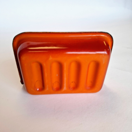 Vintage Emaille Oranje Zeephouder
