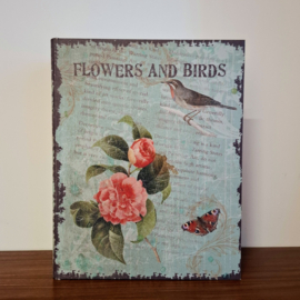 Decoratieve Opbergdoos - Boek "Flowers and Birds".