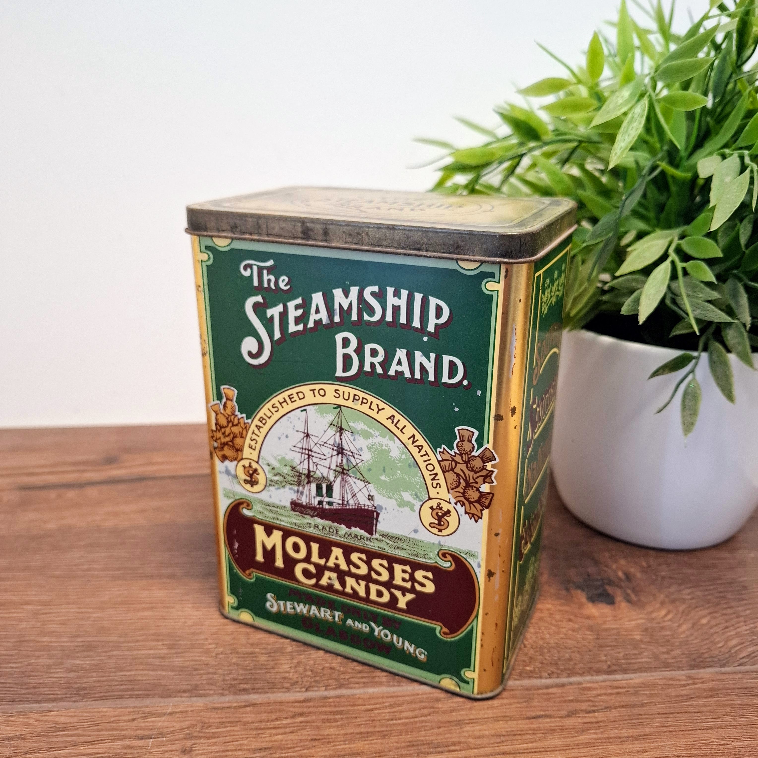 Etsy * Voorraadblik - The Steamship Brand - Molasses Candy - Stewart and Young - Verzamelen