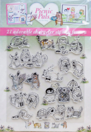 Alice Wong - Picnic Pals - 21 Stamps - Clear Stamp
