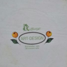 Art Design Koffietijd Dekschaal - Sinaasappelmotief