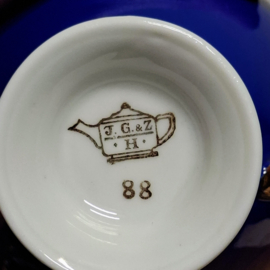 Vintage Kop en Schotels 6 stuks - J.G. van der Mark & Zonen