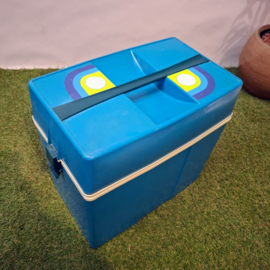 Retro Koelbox - Blauw - Flower Power