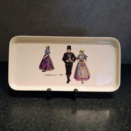 Cakeschaal / Serveerschaal - Villeroy & Boch Burgherdragt - Groen Logo - Walcheren 1860