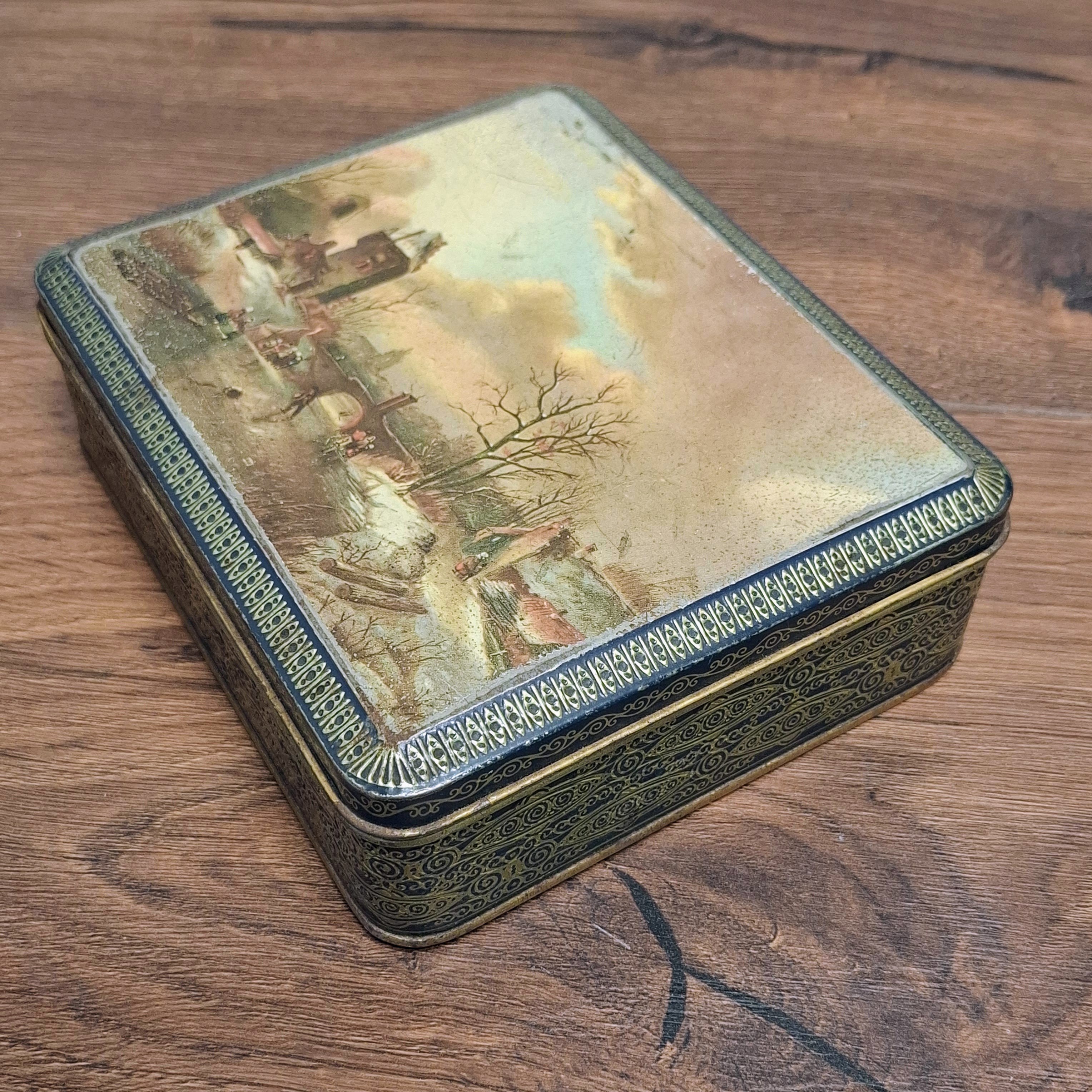 Koektrommel / Blik - Nostalgie - Schaatsen