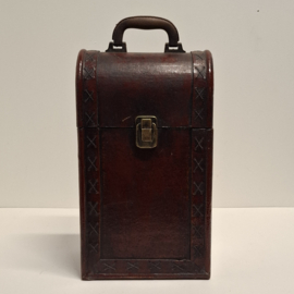 Wijnkistje / Koffertje voor 2 flessen wijn