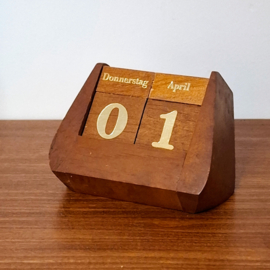 Houten Blokkalender - Eeuwigdurende Kalender - Duits