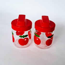 GULF France 2x Voorraadpot - Container - Glazen Potje - Rood - Appel